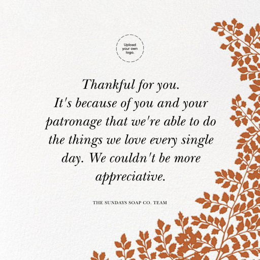 Fern II - Business Thanksgiving Card by Paperless Post