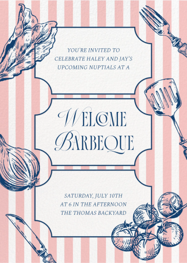 Barbecue Ingredients - Wedding Weekend Invitation by Paperless Post