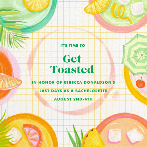 Tropical Grid - Bachelorette Party Invitation by Paperless Post