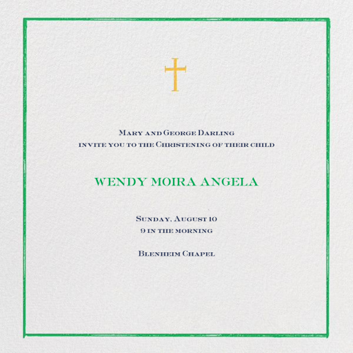 She Likes the Water - Baptism & Christening Invitation by Mr. Boddington's Studio - Back