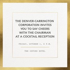 Foil Square - Corporate Reception Invitation by Paperless Post