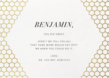 Honeycomb Party - Graduation Card by Paperless Post