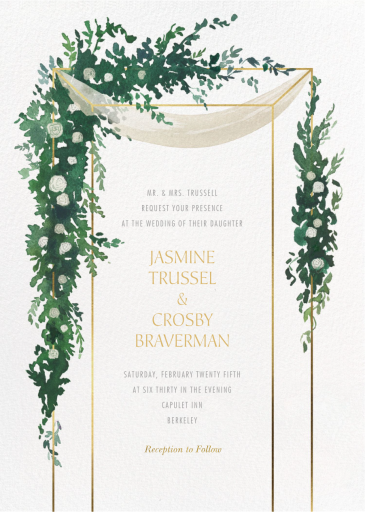 Lush Canopy - Wedding Invitation by Paperless Post
