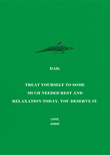 Putting Green (Danielle Kroll) - Father's Day Card by Red Cap Cards - Back