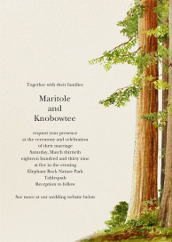 Sequoia - Wedding Invitation by Felix Doolittle