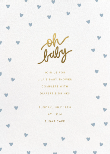 Baby Hearts - Invitation by Sugar Paper