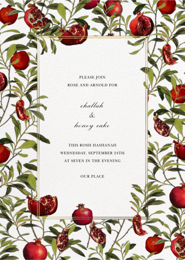 Grenadine - Rosh Hashanah Invitation by Oscar de la Renta