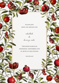 Grenadine - Rosh Hashanah Invitation by Oscar de la Renta