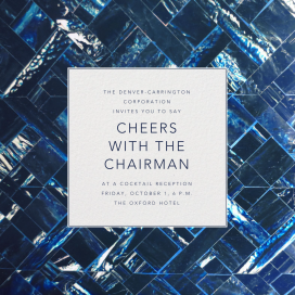 Blue Marble - Corporate Reception Invitation by Oscar de la Renta