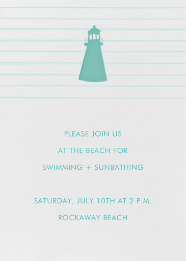 LighthouseL&H - Summer Party Invitation by Linda and Harriett