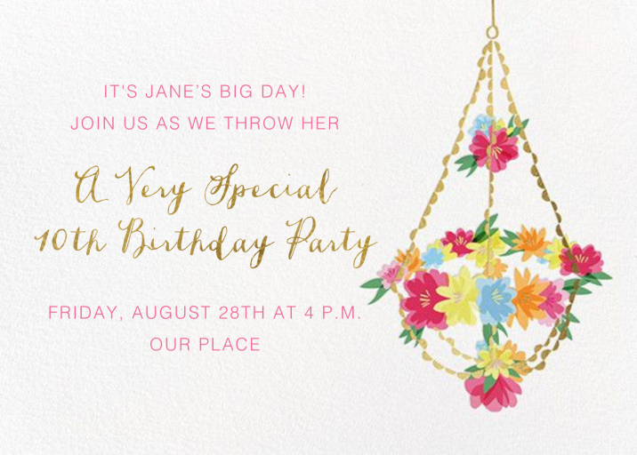 Blooming Chandelier - Birthday Invitation by Meri Meri