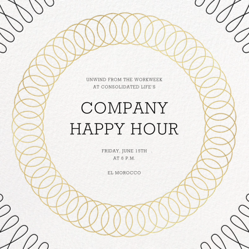 Spirals - Happy Hour Invitation by Paperless Post