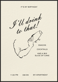 Big Swig - Birthday Invitation by Sam Crosby