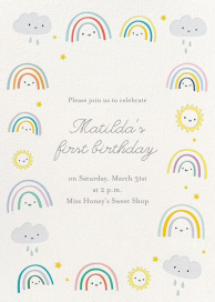 Rainbow Collective - Birthday Invitation by Little Cube