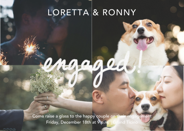 Quattro Engaged (Photo) - Invitation by Paperless Post