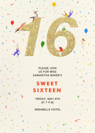 Glitter Groove - Sweet 16 Invitation by Carolyn Suzuki Studio
