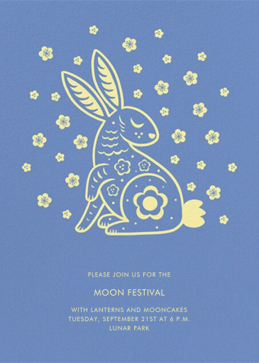 Cherry Blossom Rabbit - Lunar New Year Invitation by Paperless Post