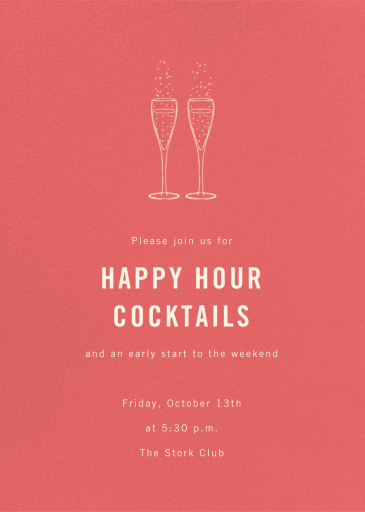 Coral - Happy Hour Invitation by Paperless Post