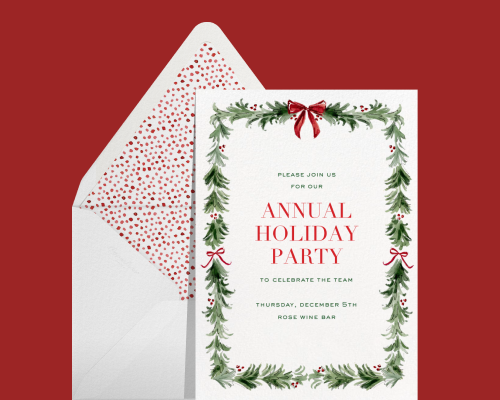 Company holiday party invitations
