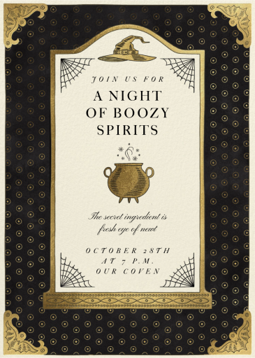 Cauldron Booze - Halloween Invitation by Martha Stewart