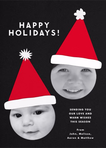Santa Hat (Multi-Photo) - Christmas Card by The Indigo Bunting
