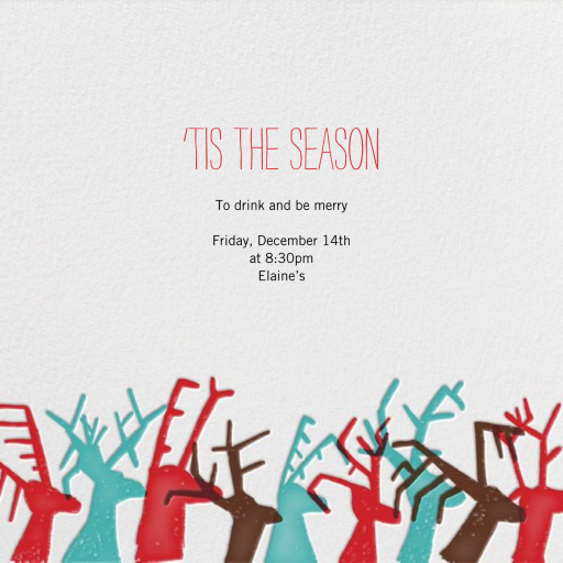 Dasher's Entourage - Holiday Party Invitation by Mr. Boddington's Studio