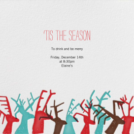 Dasher's Entourage - Holiday Party Invitation by Mr. Boddington's Studio