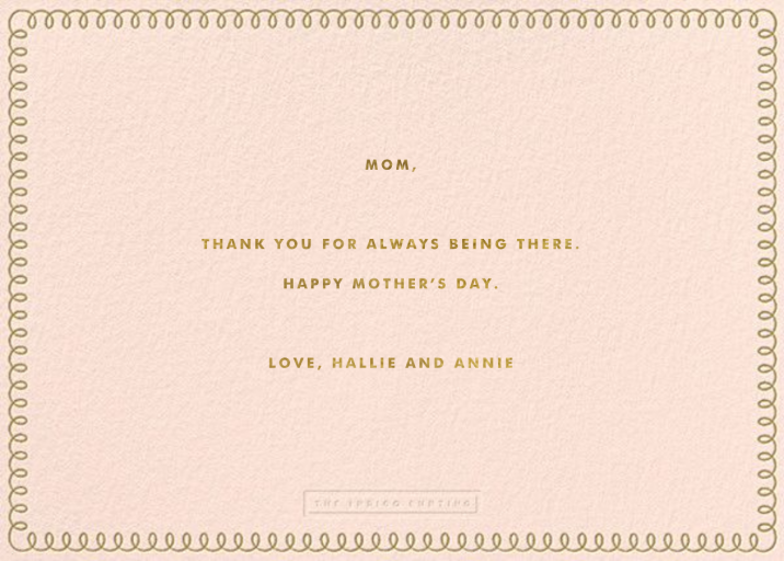 A Mother Is - Mother's Day Card by The Indigo Bunting - Back