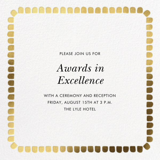 Gumdrop Border - Awards Ceremony Invitation by kate spade new york