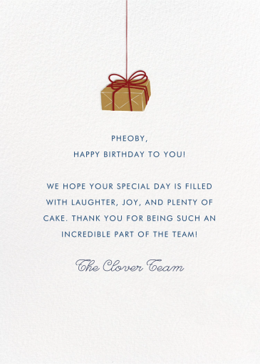 Parcel - Birthday Card by Paperless Post - Back