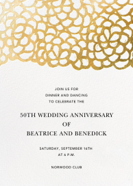 Gardenia (Tall) - Anniversary Invitation by Oscar de la Renta