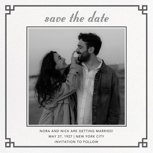 Nixon Border (Photo Save the Date) - Save the Date by Jonathan Adler