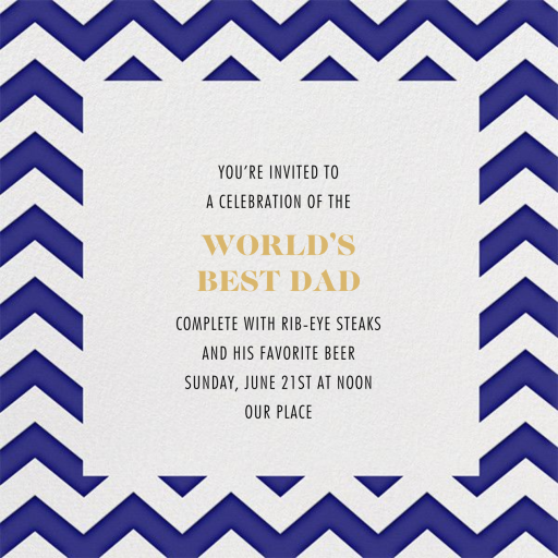 Chevrons - Square - Father's Day Invitation by Paperless Post