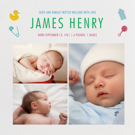 Newborn News - Announcement by Paperless Post