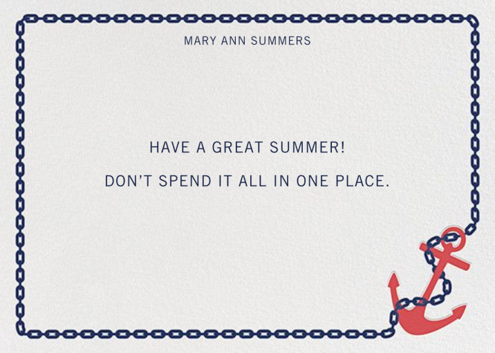 Anchors Aweigh (Stationery) by Jonathan Adler