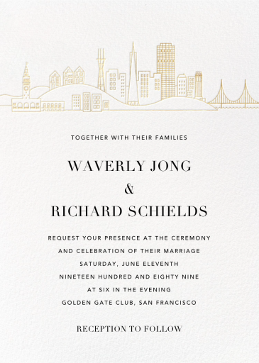 Skyline View - Wedding Invitation by Paperless Post