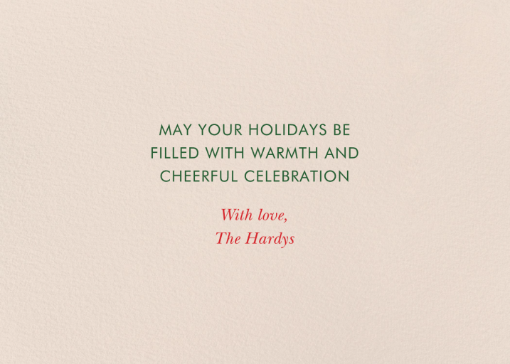 Holiday Ribbon Stripe Photo (Horizontal) - Holiday Card by Rifle Paper Co. - Back