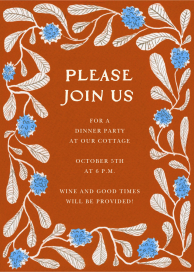 Wildflower Border - Party Invitation by Hadley Paper Goods