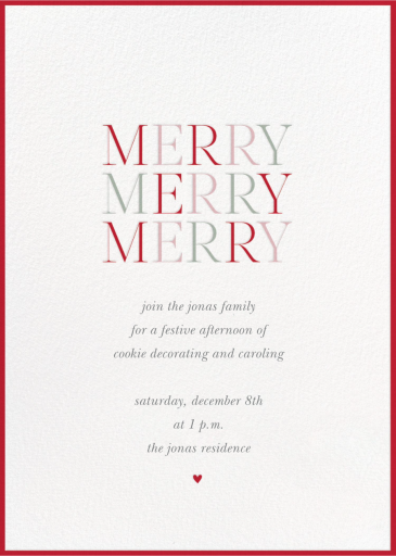 Colorful Merriment - Tall - Invitation by Sugar Paper