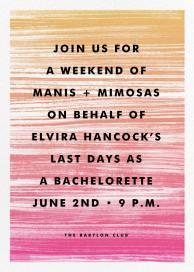 Gradient Messy Strokes - Bachelorette Party Invitation by Paperless Post