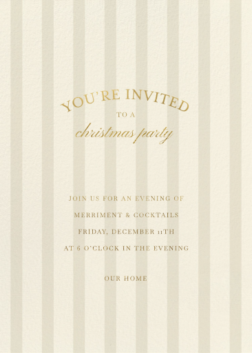Merry Stripes - Party Invitation by Sugar Paper