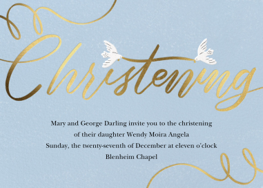 Cursive Christening by Paperless Post