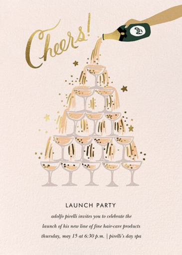 Champagne Tower - Launch Party Invitation by Rifle Paper Co.