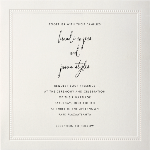 Corinthian Embossed Border - Valentine's Day Invitation by Paperless Post