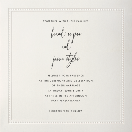 Corinthian Embossed Border - Wedding Invitation by Paperless Post