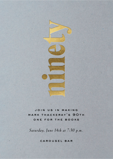 Sideways Lettering - Birthday Invitation by Paperless Post