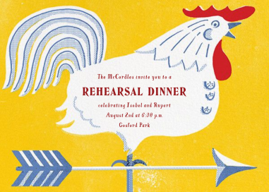 Rooster Weathervane - Rehearsal Dinner Invitation by Paperless Post