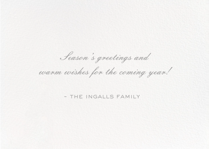 Happy New Year - New Year's Card by Bernard Maisner - Back