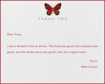 Butterfly Thank You by Paperless Post