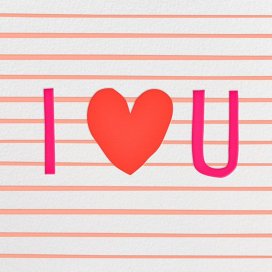 Linear Love - Valentine's Day Card by Linda and Harriett